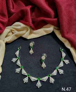 Moda Cubic Zirconia gota de agua colgante triángulo collar conjunto y pendientes conjuntos joyería nupcial de la boda para novias regalos de fiesta - Product Image 4