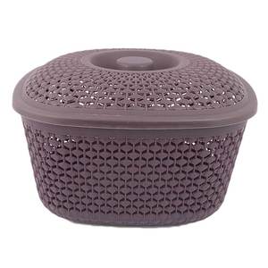 <b>Plastic</b> <b>Basket</b> With Cover - Purple - Product Image 2
