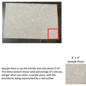 Azulejo de mármol de ónix natural Botticino blanco de 12x18 acabado pulido y cepillado para remodelación de baño muestra - Product Image 1