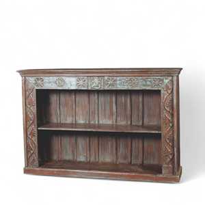 <b>Rustic</b> Wooden Bookshelf for Home Office Living Room Bedroom School Hotel with Durable Metal Construction Bookcases <b>Cabinet</b> - Product Image 1