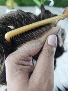 Los mejores tupés y pelucas de cabello Remy indio Premium para hombres en estilos de ondas de agua y cuerpo 100% atados a mano con base Mono/encaje/Pu - Product Image 5