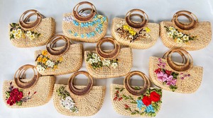 Premium Handmade Eco-Friendly Vintage Open Design <b>Water</b> Hyacinth Women's Shoulder Bag Elegant Two Straps Durable Strolling - Product Image 3