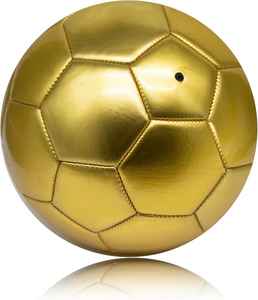 Ballon de football de taille 5 en or uni, 32 panneaux, sans marque, produit d'entraînement au football - Style classique - Product Image 3