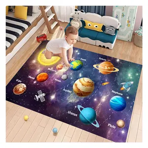 Alfombrilla de goma personalizada antideslizante divertida para niños, alfombrilla de juego para dormir, alfombrilla con alfabeto para niños