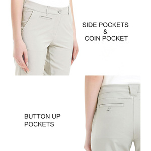 Pantalon de golf personnalisé pour femmes, taille extensible, étiquettes de couleur personnalisées, broderie et logos imprimés pour l'image de marque de l'équipe - Product Image 6