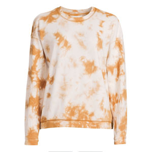 Sweat-shirt à col rond pour femme en coton doux, coupe ample, manches longues, imprimé tie-dye, tendance hivernale, écologique - Product Image 6