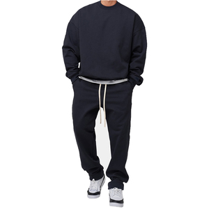 Conjunto de Sudadera con Capucha y Pantalones Deportivos con Logotipo Personalizado para Hombre, Chándal de Forro Polar Grueso, Ropa Deportiva de Dos Piezas - Product Image 4