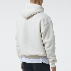 Sweats à capuche d'hiver personnalisés pour hommes Épaules tombantes Streetwear Poids lourd 100% coton Pullover Regular Fit Sweatshirts à capuche - Product Image 4