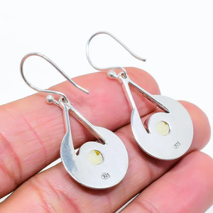 925 Sterling Silver Bohemian Dangle <b>Earrings</b> Prehnite Gemstone <b>Handmade</b> Birthday Gift Fashionable Drop <b>Earrings</b> Wholesale - Product Image 4