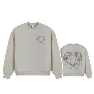 Sudadera con Capucha Unisex Extra Grande de Algodón de Alta Calidad con Cuello Redondo, Estampado de Logotipo con Pedrería, Sudadera Gruesa Personalizada para Hombre - Product Image 2