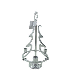 Decoración del hogar Vela de aluminio Soporte de Adviento Portavelas de níquel negro para decoraciones de iluminación de Navidad - Product Image 4