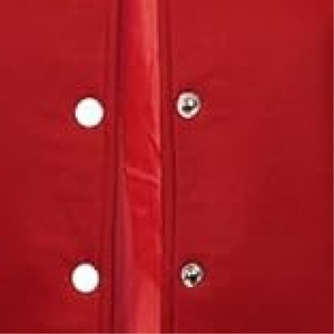 Veste universitaire contrastée, look streetwear audacieux, veste universitaire bicolore rouge et blanc, tenue décontractée tendance - Product Image 5