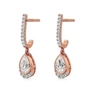 ต่างหูเพชรทรงหยดน้ำ - Product Image 2