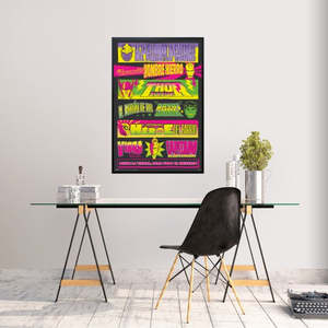 Póster de Lucha Libre de Capitán América Marvel Brave New World, Diseño Moderno, Marco Negro para Pared - Product Image 1