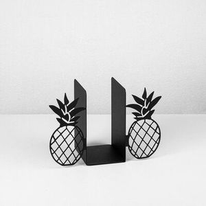 Sujetalibros de metal decorativos para estantes de oficina en casa que mantienen los libros en posición vertical y agregan un toque moderno y elegante - Product Image 6