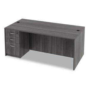 Alera Valencia Series Mueble de recepción recto ALEVA217236GY 71 pulgadas. X 35.5 Pulgadas X 29.63 Pulgadas Gris para uso en oficina - Product Image 5