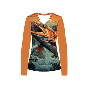 2025 nouveau Logo Anti-UV personnalisé UPF 50 chemises de Performance de pêche à manches longues pour les femmes séchage rapide respirant vêtements de pêche d'été - Product Image 2