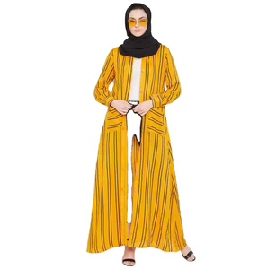 Abayas de Satén de Poliéster de Alta Calidad con Logotipo y Diseño Personalizados, Mangas Anchas, Talla Personalizada para Mujeres Musulmanas, Antiarrugas, Estampadas - Product Image 2