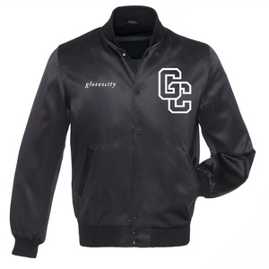 Veste d'hiver matelassée pour hommes grande taille, vente en gros, manches longues, personnalisable, polyester respirant, bomber satiné, col montant - Product Image 6