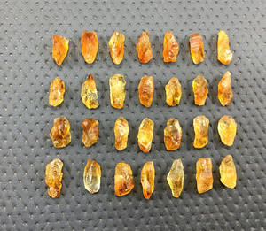 10 pièces grappe de Citrine naturelle forme inégale brute pierres précieuses en vrac 10x20-12x21mm Citrine pierre précieuse brute pour la fabrication de bijoux - Product Image 4