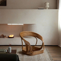 Fauteuil en Rotin de Luxe pour Salon, Fauteuil en Rotin Tressé Naturel, Acceptons Petites Quantités pour Nouveaux Clients