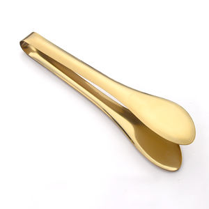 ที่คีบอาหารเคลือบทองพรีเมียมสำหรับครัวและการเสิร์ฟ ที่คีบอาหารสแตนเลสสตีลหรูหราเคลือบทอง - Product Image 5