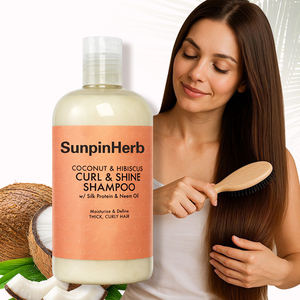 Champú Hidratante Definidor de Rizos con Coco, Hibisco y Aceite de Neem para el Cuidado del Cabello Grueso, Rizado y Encrespado - Product Image 1
