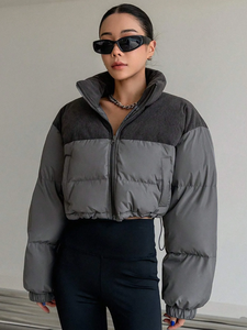 Chaqueta de Invierno para Hombre, Acolchada, con Cuello Alto, Impermeable, de Secado Rápido, Personalizable, a la Moda, Cálida, con Hombros Caídos - Product Image 2