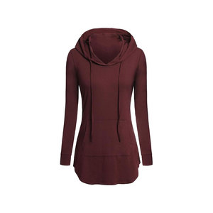 Sweat à capuche zippé à manches longues couleur deux pièces jupe longue ensemble femmes - Product Image 2