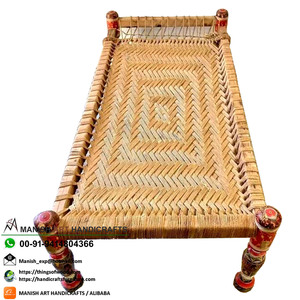 Vente en gros de lits modernes et luxueux vintage, couleur personnalisée, en bois massif, style indien, Khaat Charpai, Charpoy, lit style doux - Product Image 2
