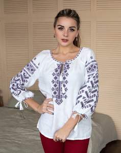 Chemisier ukrainien Offre Spéciale brodé à la main de conception bohème grande taille chemise dame manches longues style haut et chemisier pour femmes - Product Image 6