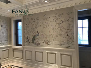 Papel pintado bordado pintado a mano puro de estilo occidental Vintage para la pared del hogar - Product Image 6