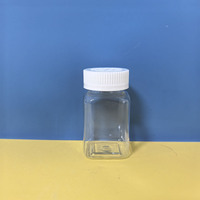 Vente en gros de pots ronds en plastique PET de 100 ml (3,4 oz) avec couvercles à vis résistants aux enfants, flacons pour compléments alimentaires, pilules, comprimés, médicaments