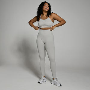 Mallas de entrenamiento de gimnasio para mujer superventas, pantalones de Fitness sin costuras de Spandex/nailon de alta calidad, tamaño adulto, estilo sólido para niñas - Product Image 2