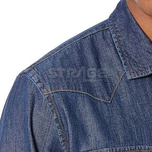 Men's 100% Cotton Breathable <b>Jeans</b> Shirt with Clean <b>Lines</b> Modern Styling Soft Touch Long Lasting Comfort Eco-Friendly - Product Image 6