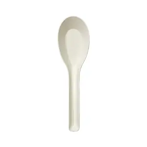 Disposable Cutlery White Color Biodegradable Chinese Cornstarch Spoons For Party Cold Hot Food Catering needs Takeaway food