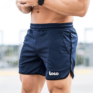Short de sport pour homme en polyester 100% de qualité supérieure avec logo personnalisé, motif uni et teint, style décontracté, fonction anti-rides - Product Image 1