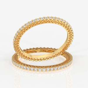 Bracelet en or 9 carats pour femme avec diamant de laboratoire taille ronde – Bracelets raffinés - Product Image 1