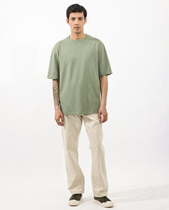 100% Heavyweight Cotton Oversized Printed & Embroidered Custom Plus Size Men's Jersey T-Shirt High Quality Customizable T-Shirt - Product Image 5