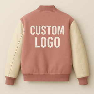 Chaqueta universitaria con mangas de cuero y cuerpo de lana personalizada, chaqueta Premium para hombres y mujeres, ropa de equipo OEM, prendas de vestir exteriores con logotipo bordado - Product Image 2