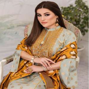 Shalwar Kameez de Verano para Mujer, Diseño Pakistaní 2023, Algodón y Seda, Estilo Indio-Pakistaní, Lavable, OEM, Alta Calidad, Venta al Por Mayor - Product Image 5