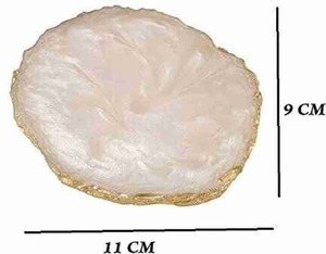 Sous-verre rond personnalisé en résine et bois fait main, modèle à motifs, art et objet de collection FAIZA CRAFT FC-732 - Product Image 3