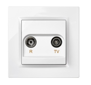 Toma de TV intermedia blanca S10 (Simon F1090487030) - Product Image 2