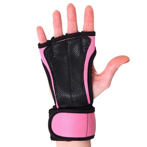 ถุงมือยิมยกน้ำหนักออกกำลังกายสำหรับผู้หญิงผู้ชายสายรัดข้อมือแบบปรับได้ระบายอากาศ - Product Image 3