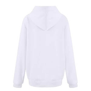 100% Cotton Winter <b>White</b> <b>Women</b> Regular Fit Hoodie - Product Image 4