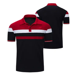Nuevos polos para hombre, polos transpirables de la mejor calidad, Polo a rayas con cuello en contraste 2025 - Product Image 3
