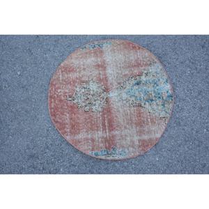 Alfombra de área grande turca Vintage clásica rojo Beige 2,4x2,4 pies Patchwork lana látex abstracto adolescentes rectángulo pasillo habitación alfombras - Product Image 3