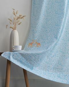 Juego de Cortinas de Algodón de Diseño Moderno con Estampado de Animales Marinos para Ventanas de Cocina y Hogar - Product Image 3