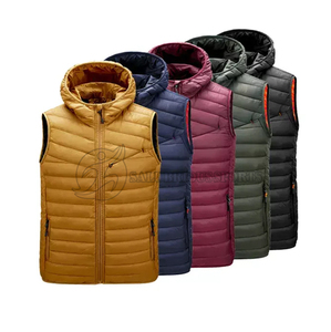 Vestes matelassées sans manches personnalisées, doublure en polaire à capuche, coupe-vent, respirantes, chaudes, fermeture éclair, vente chaude, hiver - Product Image 1