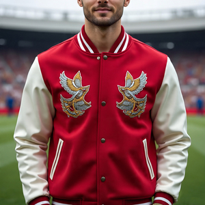 Personalizada manga de cuero Varsity chaquetas desmontables hombres invierno personalizado Chenille bordado parches Varsity chaqueta de los hombres - Product Image 1